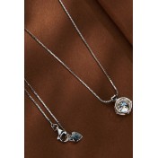 BYF1051 S925純銀1克拉莫桑石項鏈