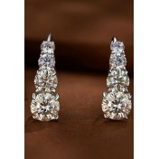 BYF1055 S925純銀50份莫桑石耳環