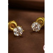 BYF1061-1 S925純銀1克拉莫桑石耳環