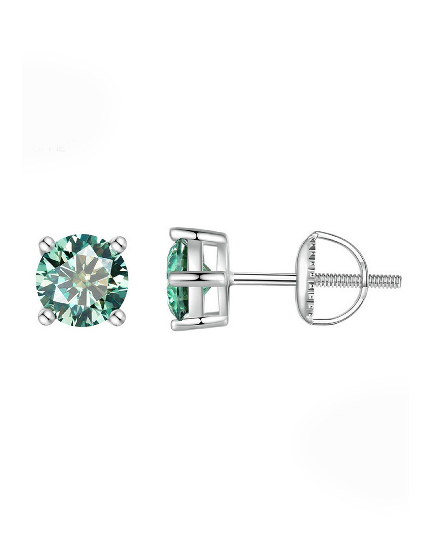 BYF1063 S925純銀50份莫桑石耳環