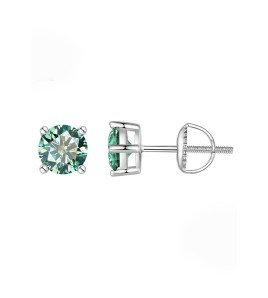 BYF1063 S925純銀50份莫桑石耳環