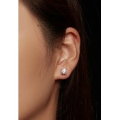 BYF1064-1 S925純銀1克拉莫桑石耳環