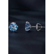 BYF1068 S925純銀50份莫桑石耳環