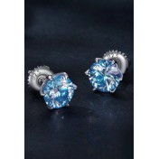 BYF1068 S925純銀50份莫桑石耳環