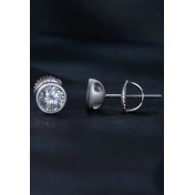 BYF1070 S925純銀50份莫桑石耳環