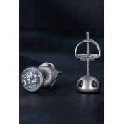 BYF1070 S925純銀50份莫桑石耳環