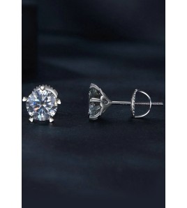 BYF1072 S925純銀莫桑石耳環