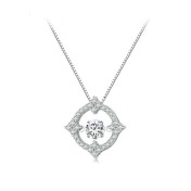 BYF1073 S925純銀50份莫桑石項鏈