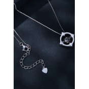 BYF1073 S925純銀50份莫桑石項鏈