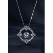 BYF1073 S925純銀50份莫桑石項鏈