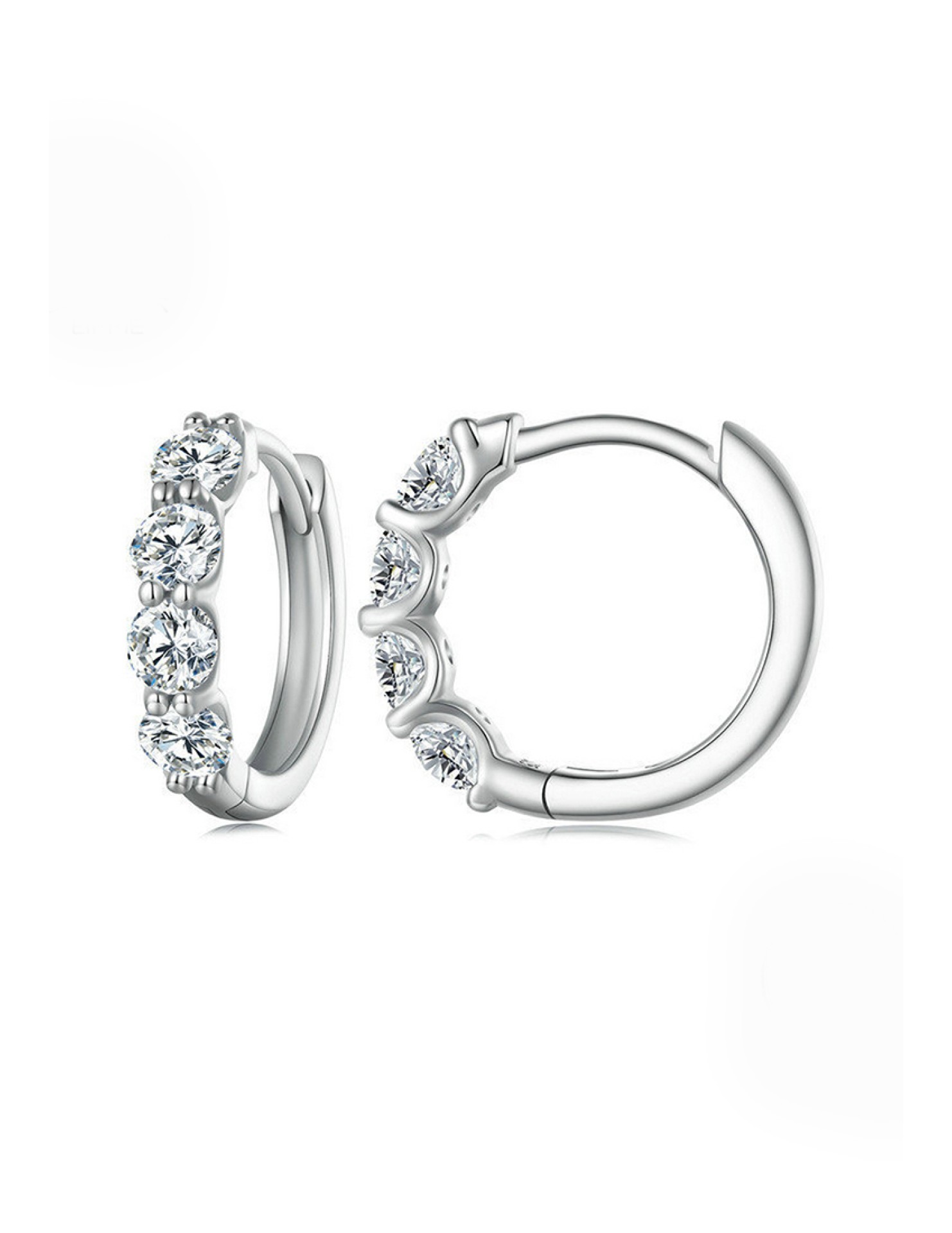 BYF1074 S925純銀10份莫桑石耳環