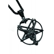 JSC3016 316L鈦鋼撒旦山羊五芒星項鏈