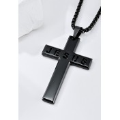JSC3008 316L鈦鋼JESUS 十字架項鏈