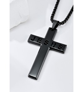 JSC3008 316L鈦鋼JESUS 十字架項鏈