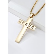 JSC3008 316L鈦鋼JESUS 十字架項鏈