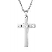 JSC3008 316L鈦鋼JESUS 十字架項鏈