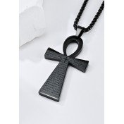 JSC3009 316L鈦鋼古埃及安卡十字架項鏈