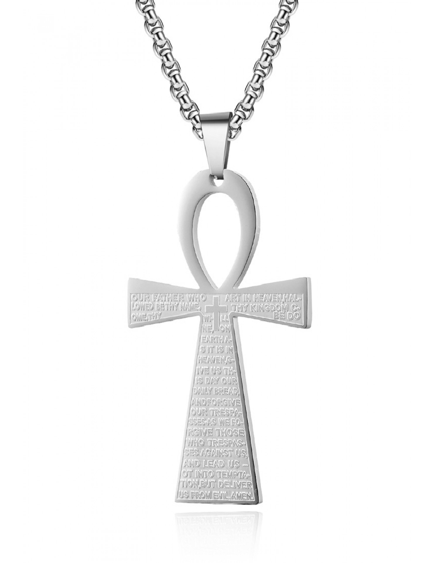 JSC3009 316L鈦鋼古埃及安卡十字架項鏈