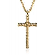 JSC3012 316L鈦鋼嘻哈打結十字架項鏈