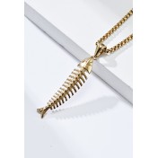 JSC3014 316L鈦鋼魚骨項鏈