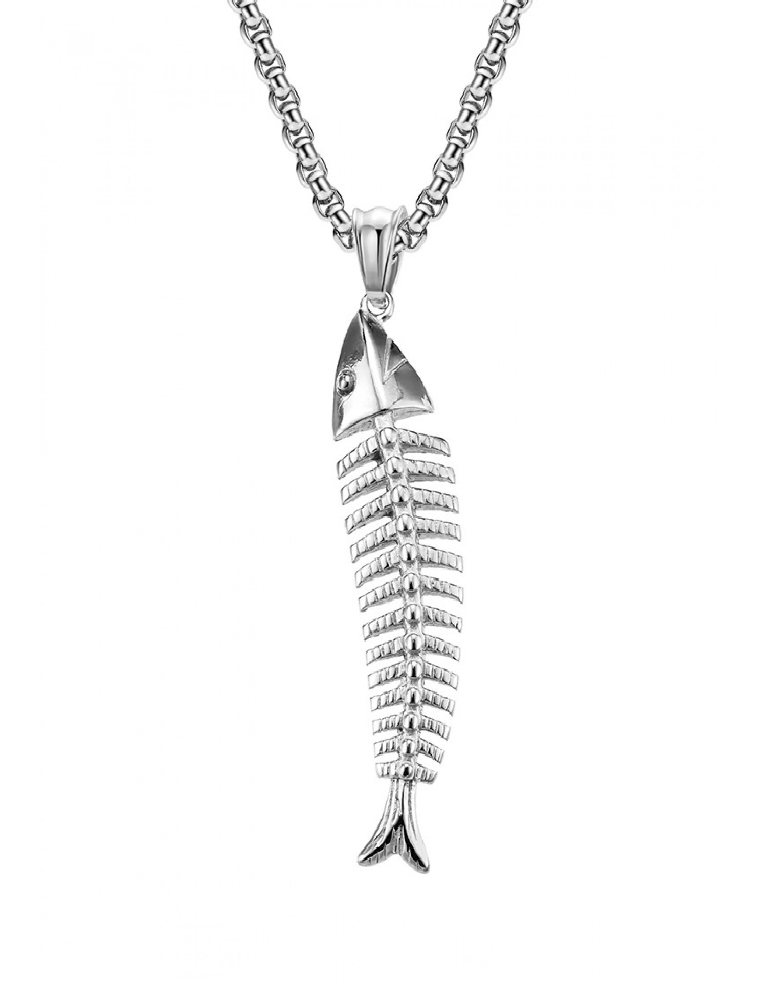 JSC3014 316L鈦鋼魚骨項鏈