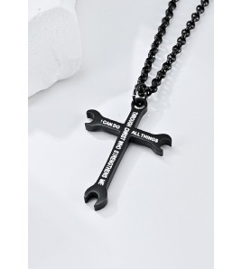 JSC3015 316L鈦鋼I Can Do All Things through Christ項鏈