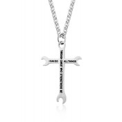 JSC3015 316L鈦鋼I Can Do All Things through Christ項鏈