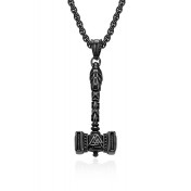 JSC3017 316L鈦鋼奧丁雷神之鎚項鏈