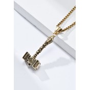 JSC3017 316L鈦鋼奧丁雷神之鎚項鏈