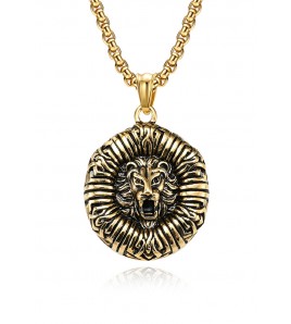 JSC3018 316L鈦鋼獅子頭項鏈