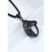 JSC3020 316L鈦鋼復古馬頭項鏈