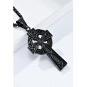 JSC3021 316L鈦鋼維京凱爾特結十字架項鏈