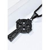 JSC3021 316L鈦鋼維京凱爾特結十字架項鏈