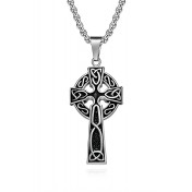 JSC3021 316L鈦鋼維京凱爾特結十字架項鏈