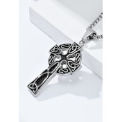 JSC3021 316L鈦鋼維京凱爾特結十字架項鏈