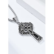 JSC3021 316L鈦鋼維京凱爾特結十字架項鏈