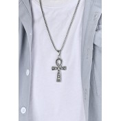 JSC3022 316L鈦鋼古埃及符號安卡十字架項鏈