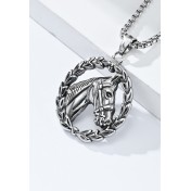 JSC3023 316L鈦鋼復古馬頭項鏈