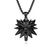 JSC3024 316L鈦鋼巫師3狼頭項鏈