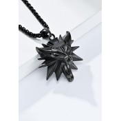 JSC3024 316L鈦鋼巫師3狼頭項鏈