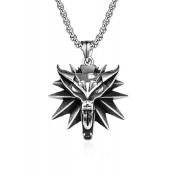 JSC3024 316L鈦鋼巫師3狼頭項鏈