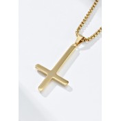 JSC3026 316L鈦鋼教皇鈦鋼逆十字架項鏈