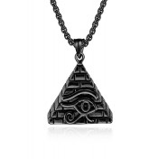 JSC3029 316L鈦鋼古埃及金字塔荷魯斯之眼項鏈