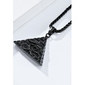 JSC3029 316L鈦鋼古埃及金字塔荷魯斯之眼項鏈