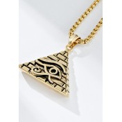 JSC3029 316L鈦鋼古埃及金字塔荷魯斯之眼項鏈