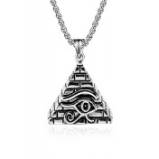 JSC3029 316L鈦鋼古埃及金字塔荷魯斯之眼項鏈
