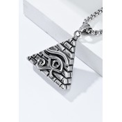 JSC3029 316L鈦鋼古埃及金字塔荷魯斯之眼項鏈