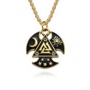 JSC3102 316L鈦鋼維京奧丁三角結項鏈