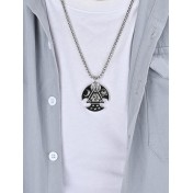 JSC3102 316L鈦鋼維京奧丁三角結項鏈