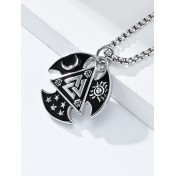 JSC3102 316L鈦鋼維京奧丁三角結項鏈